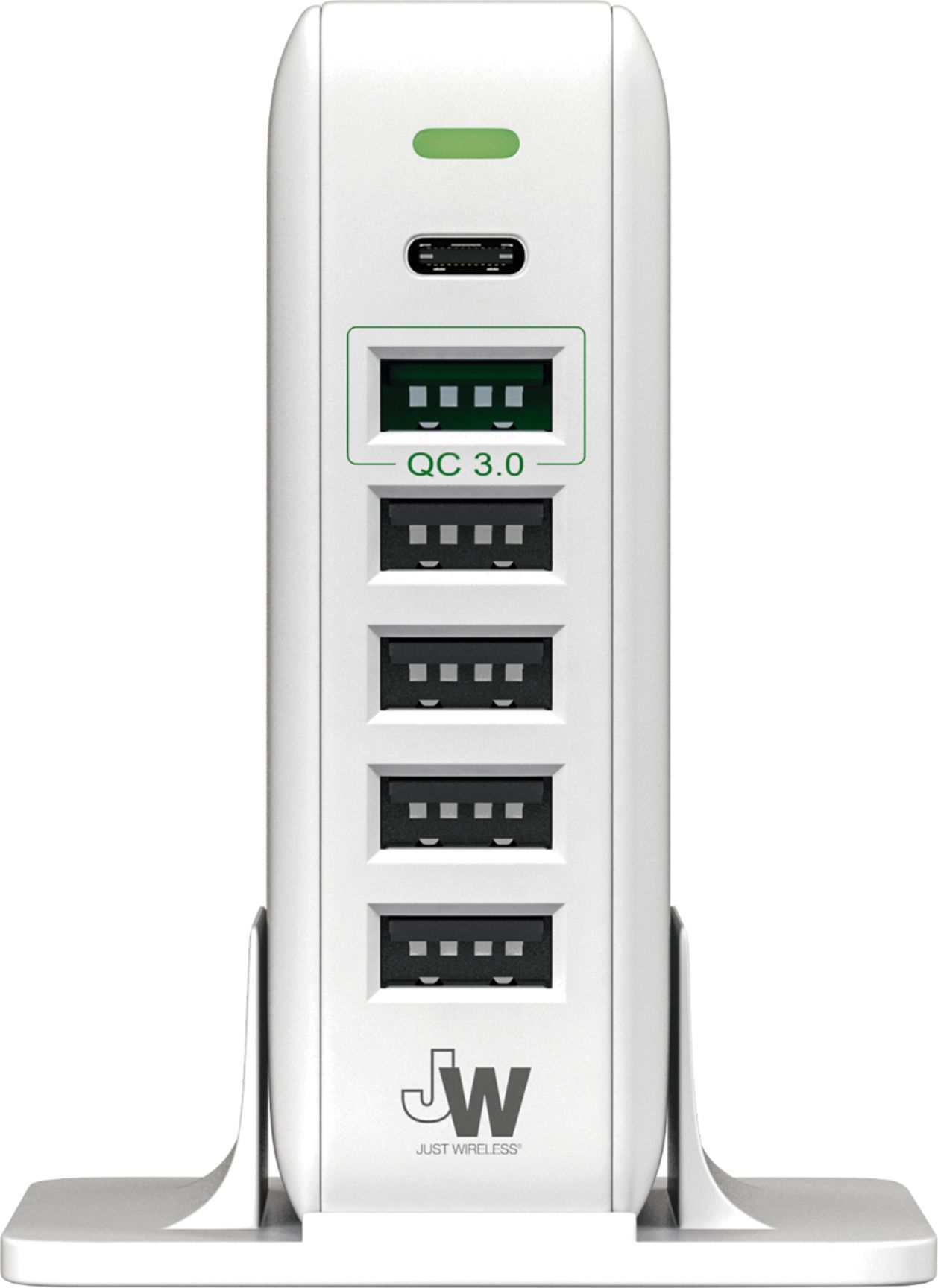 Just Wireless - 6-Port USB Charging Station - White