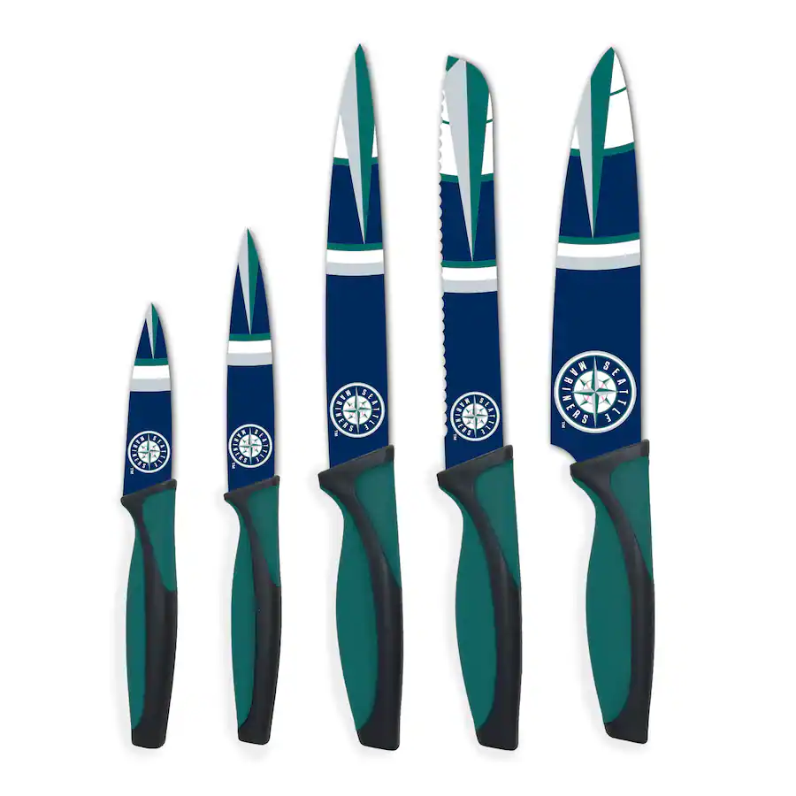 Mariners Tableware Woodrow Seattle Mariners 5 Piece Stainless Steel Cutlery Knife Set ...