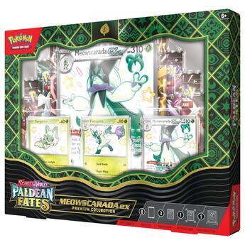 scarlet and violet paldean fates rare cards Pokemon TCG Meowscarada EX Premium Co Maziply Toys This set includes three Paldean Fates booster packs 10 Pokmon TCG: Paldean Fates