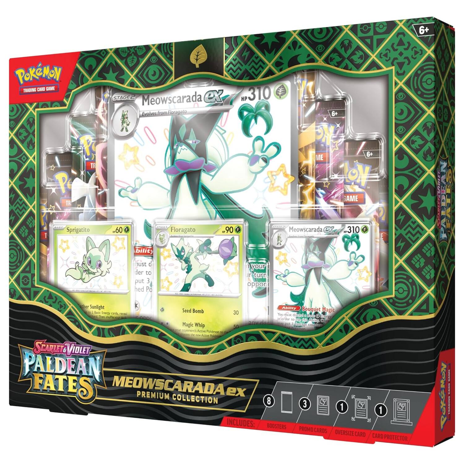 scarlet and violet paldean fates rare cards Pokemon TCG Meowscarada EX Premium Co – Maziply Toys This set includes three Paldean Fates booster packs 10 Pokémon TCG: Paldean Fates