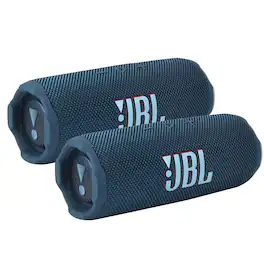 2x JBL Flip 7 Portable Waterproof Bluetooth Speaker - Blue
