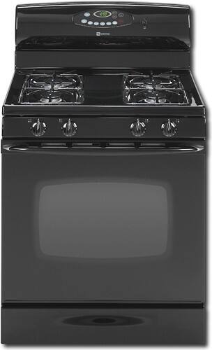 Front Standard. Maytag - 30" Self-Cleaning Freestanding Gas Range - Black.