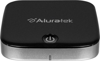 Aluratek - Bluetooth Audio Receiver and Transmitter - Black - Front_Zoom