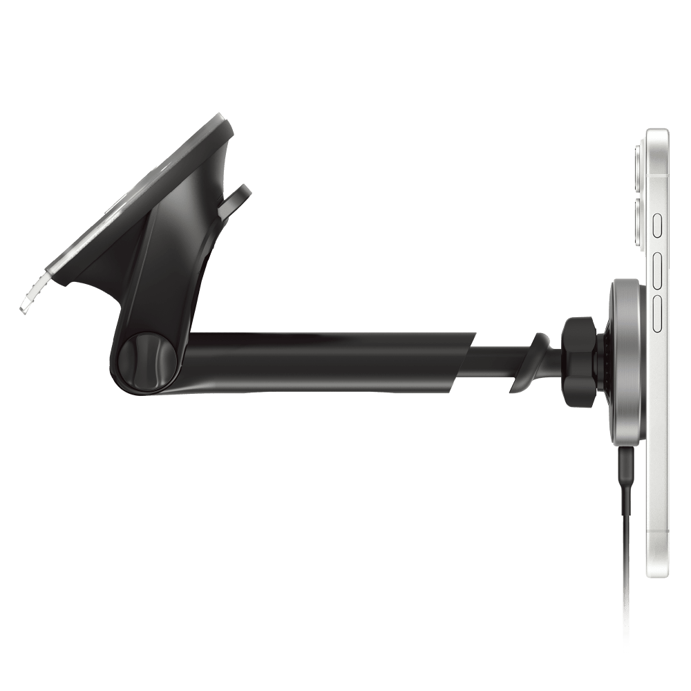 Alt View 1. Nimbus9 - Nimbus9 - Qi2 Wireless Charging Magnetic Phone Mount (Windshield/Dash) - Brushed Gray - Dark Grey.