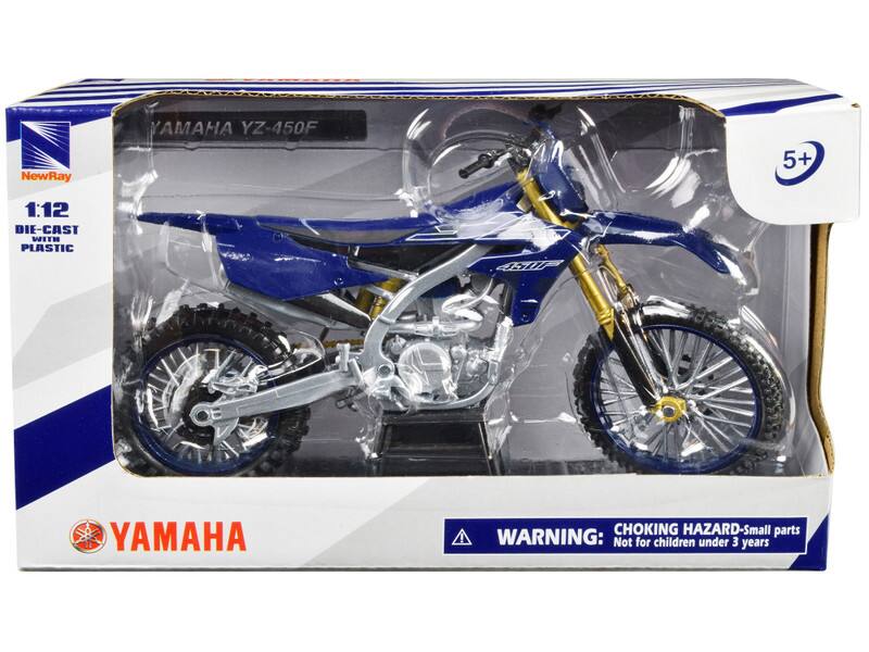 NewRay YAMAHA YZ-450F 5+ 1:12 DIE-CAST WITH PLASTIC  
WARNING: CHOKING HAZARD-Small parts  
Not for children under 3 years