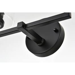 Living District - Mayson 2 light Bath Sconce - Black And Clear