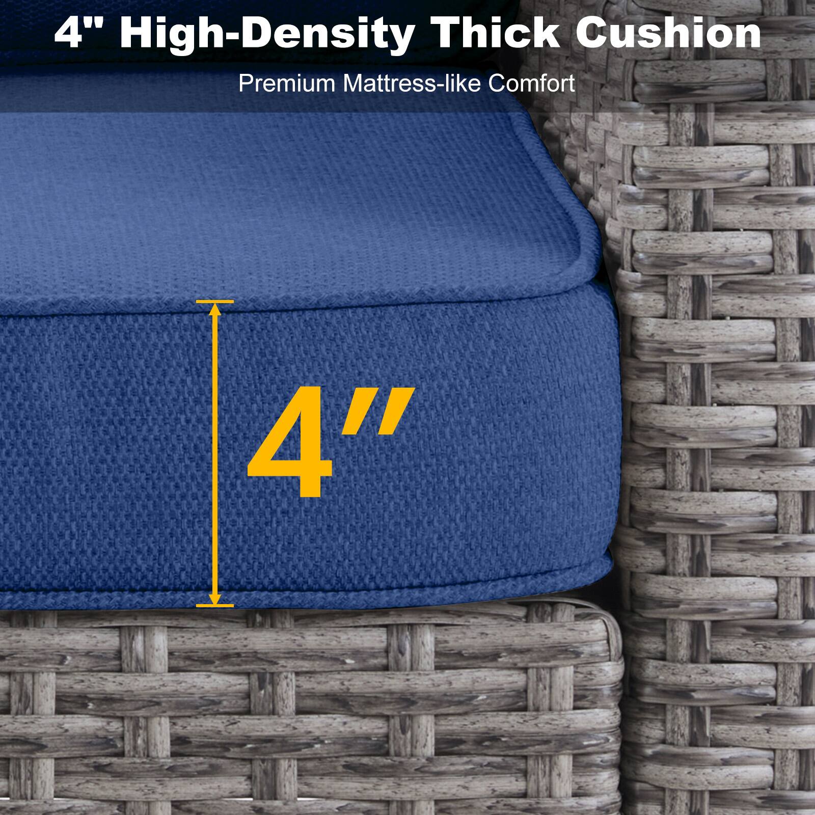 4" High-Density Thick Cushion  
Premium Mattress-like Comfort
