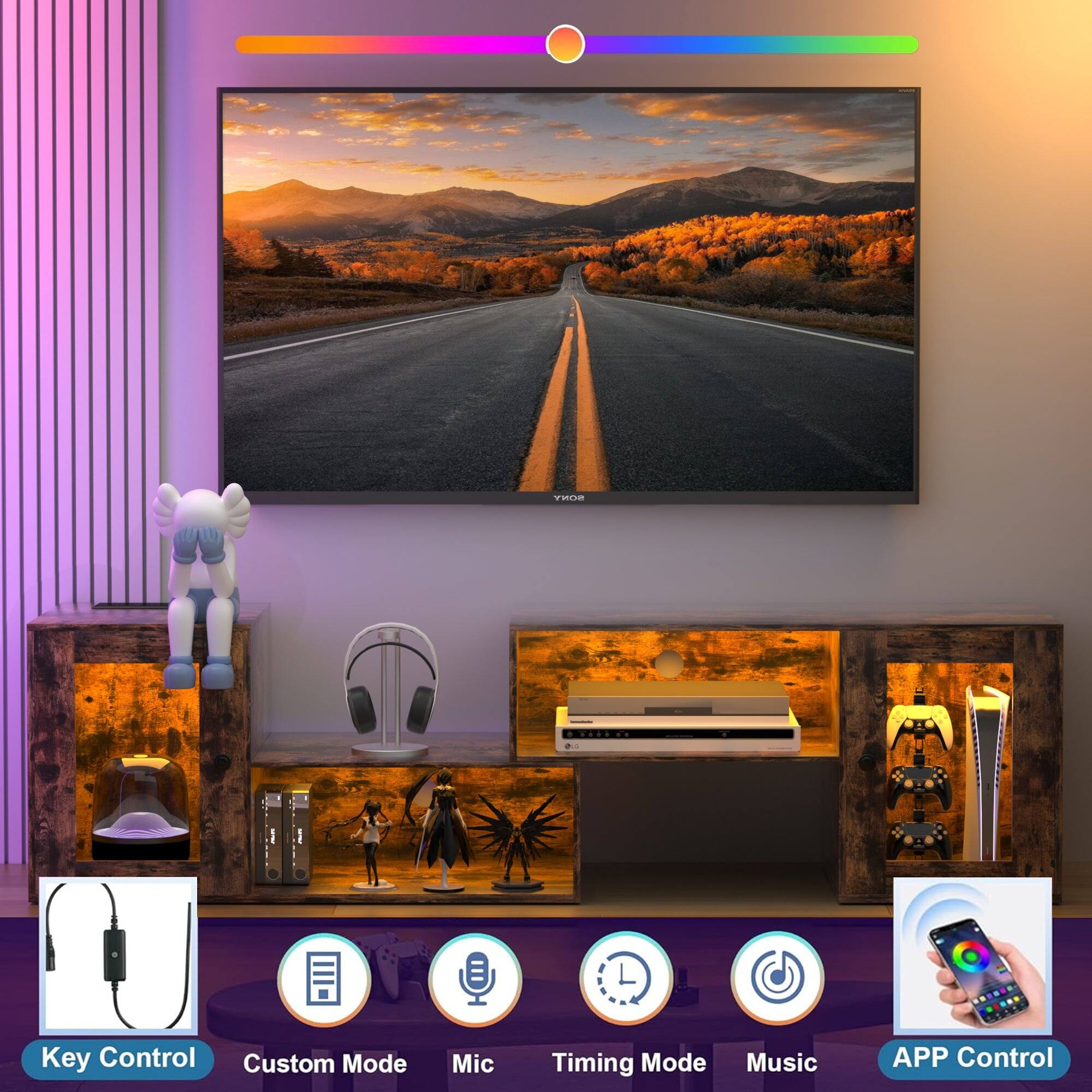 Key Control  
Custom Mode  
Mic  
Timing Mode  
Music  
APP Control