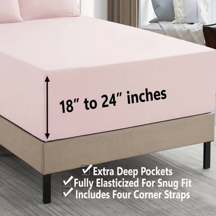 18" to 24" inches
- Extra Deep Pockets
- Fully Elasticized For Snug Fit
- Includes Four Corner Straps