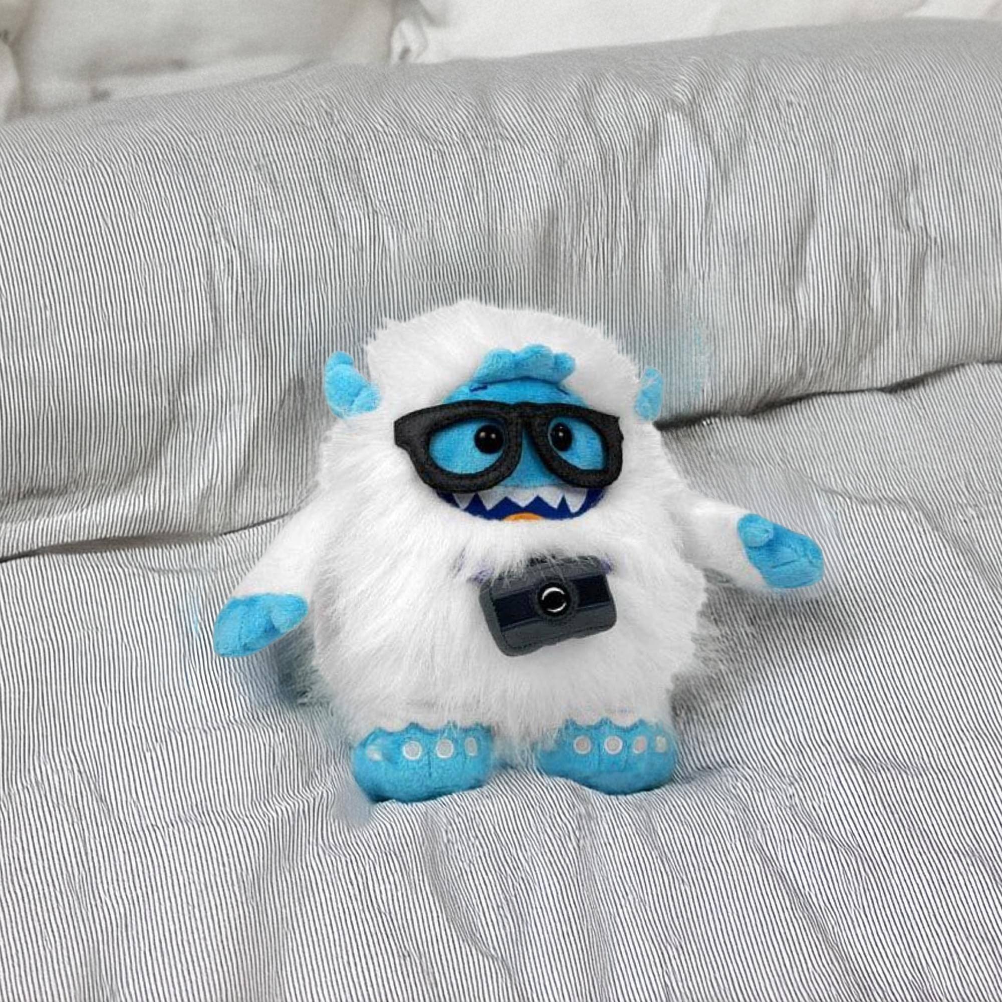 Alt View 10. Crowded Coop - WhimWham 8" Plush, Yeti Nerd Glasses - Grey.