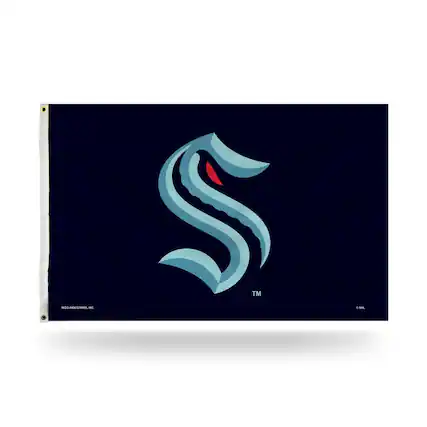 Front. Rico Industries - Seattle Kraken NHL 3x5 Indoor Outdoor Banner Flag - Multi.