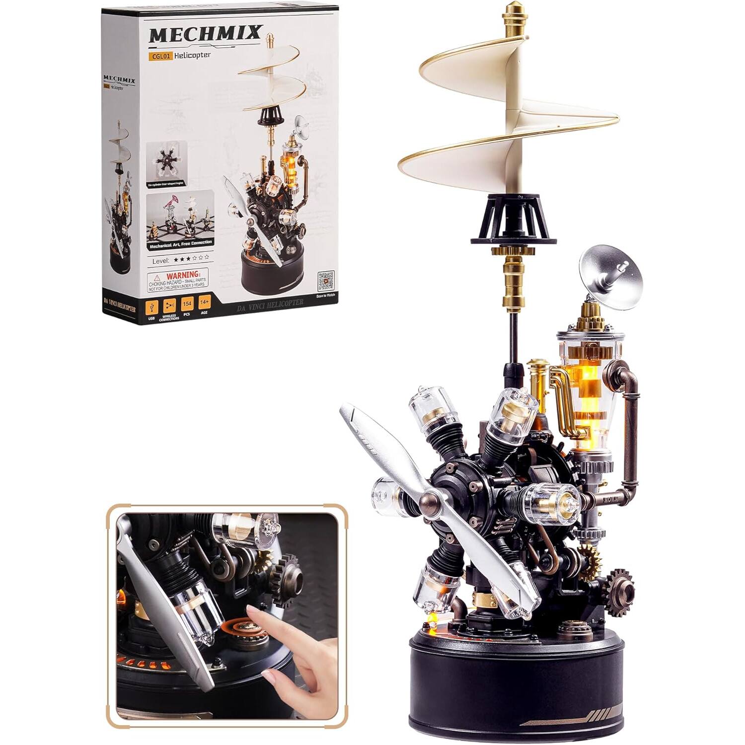 MECHMIX CGL03 Helicopter

MECHMIX
Art. Post Connection Macharient Levet: A WARNING: - CHOKING 154 % ENUM PS

DA VINCI HELICOPTER

3g