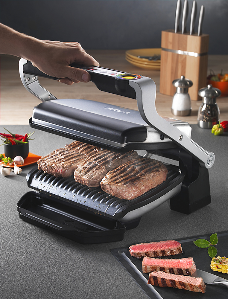 Best Buy: T-Fal OptiGrill Grill Stainless-Steel/Black GC702D53
