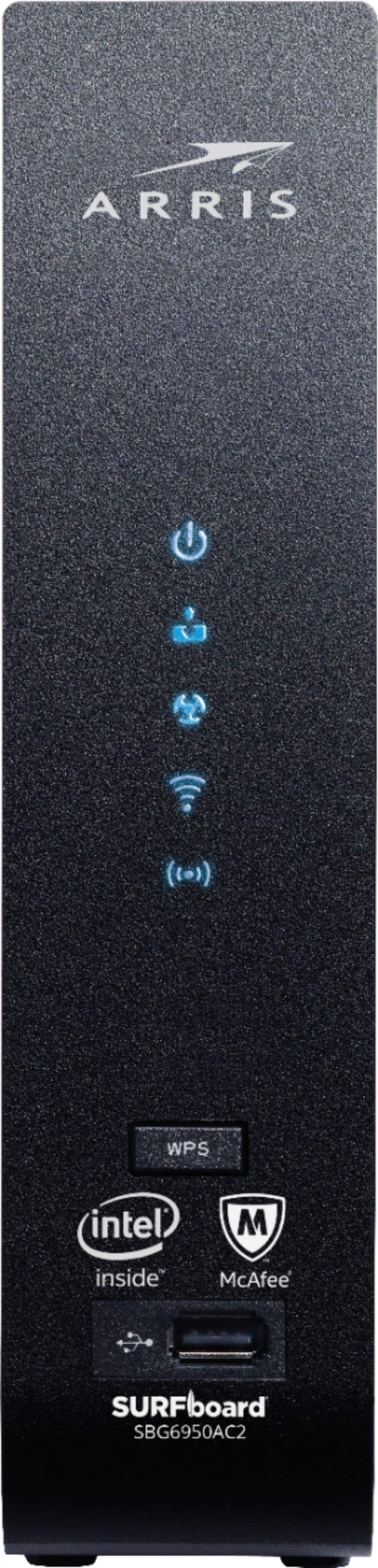 Front. ARRIS - SURFboard AC1900 Dual-Band Router with 16 x 4 DOCSIS 3.0 Cable Modem - Black.