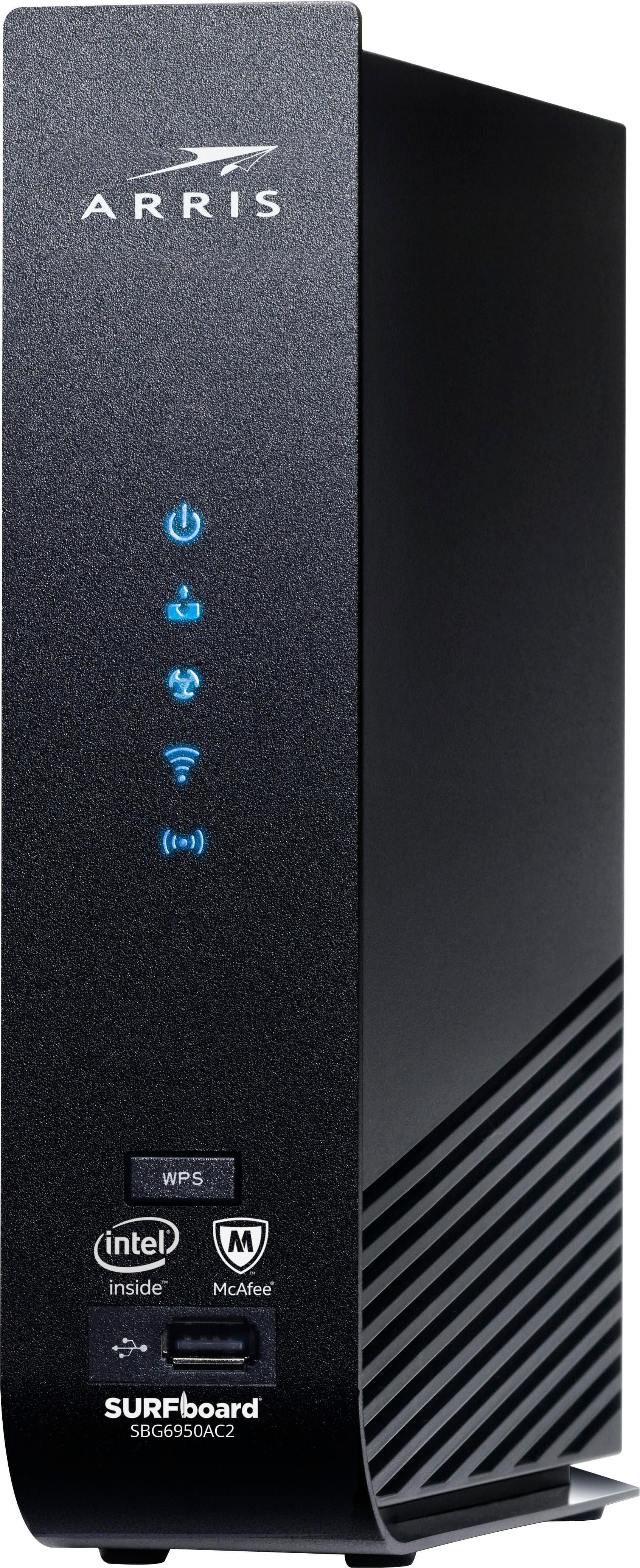 Left. ARRIS - SURFboard AC1900 Dual-Band Router with 16 x 4 DOCSIS 3.0 Cable Modem - Black.