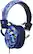 Angle Standard. Ecko - Exhibit On-Ear Headphones - Blue Graffiti.