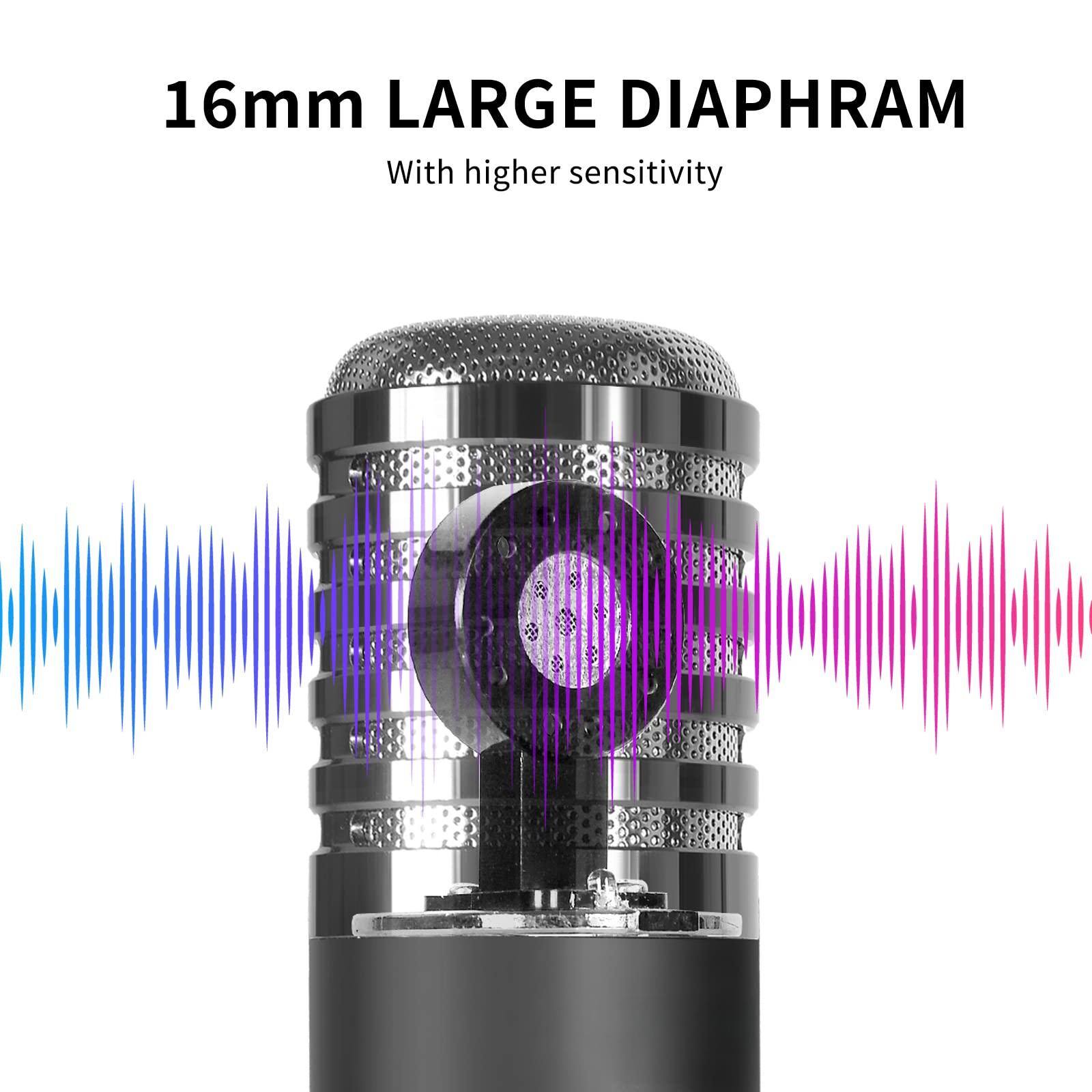 16mm LARGE DIAPHRAM  
With higher sensitivity