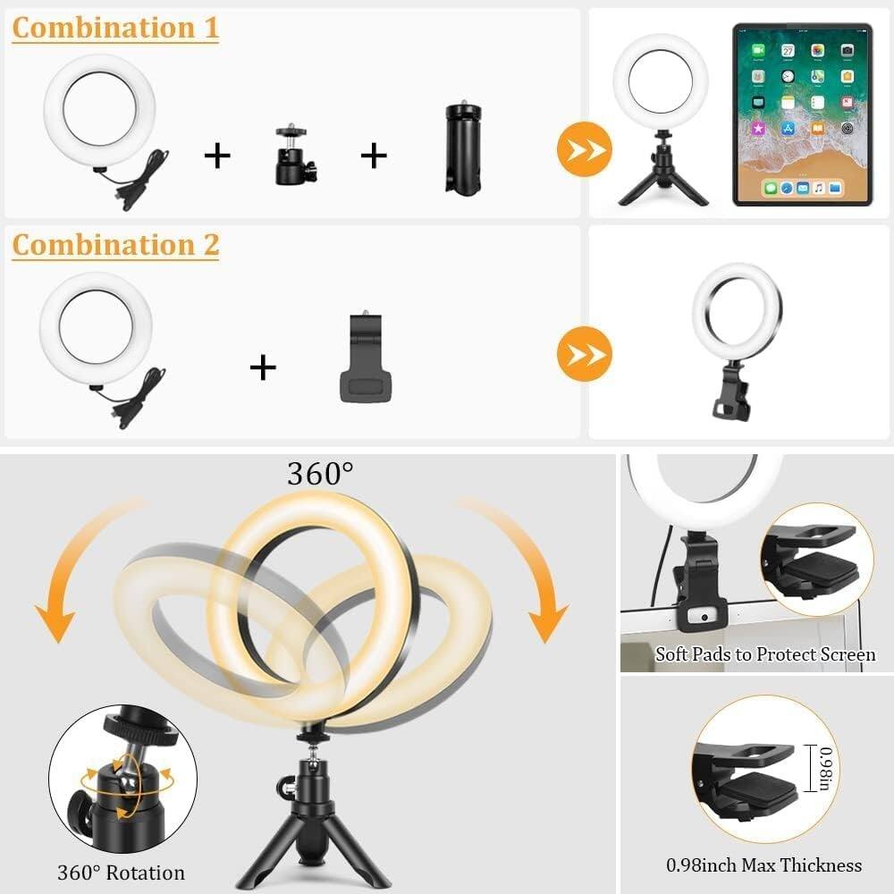 Combination 1  
+  
+  
+  

Combination 2  
+  

360°  
360° Rotation  

Soft Pads to Protect Screen  
0.98inch Max Thickness