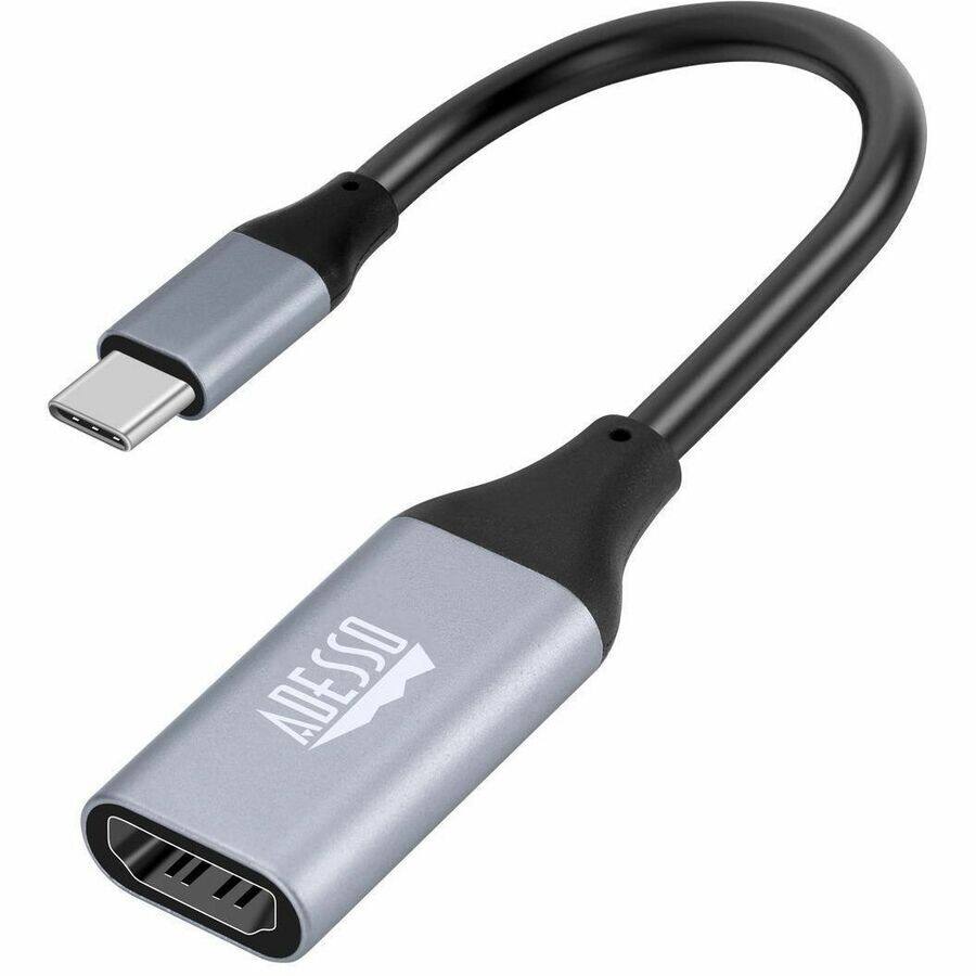 Alt View 2. Adesso - Adesso USB C To HDMI Adapter @4K/60Hz - 1 x HDMI Digital Audio/Video - Female - 1 x USB Type C - Male - 3840 x 2160 - Black.