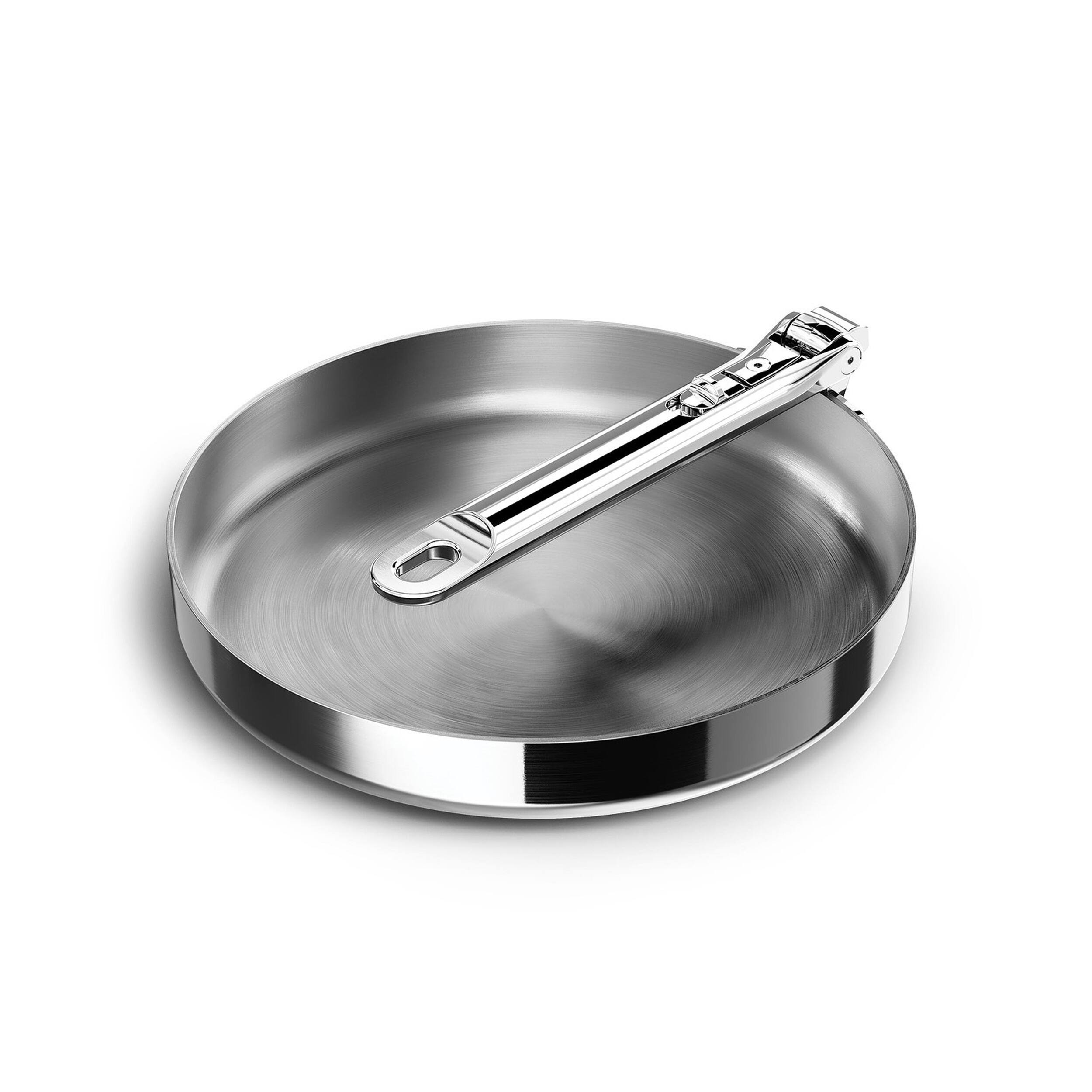 Alt View 1. Joseph Joseph - Space Steel 9.5'' Stainless Steel Frying Pan with Folding Handle - Stainless Steel.
