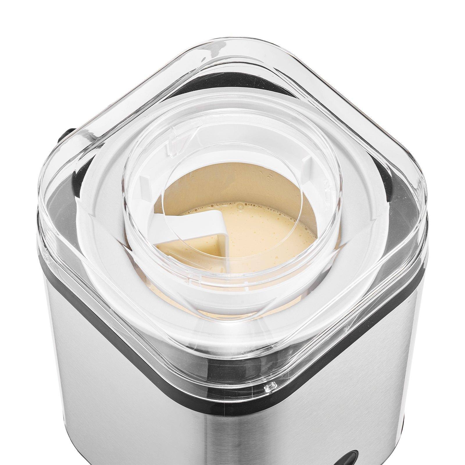 Alt View 10. Glintex - Ice Cream Maker 2.1Qt Large Capacity Automatic Electric Machine, Easy to Clean, for Gelato & Frozen Yogurt - Silver.