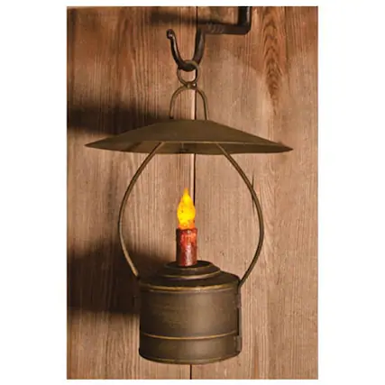 Front. BreeBe - Hanging Nook Lantern - 2 Piece Assembly - Black.
