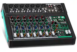Pyle - PMX510 10-Channel Bluetooth Studio Audio Mixer - Black