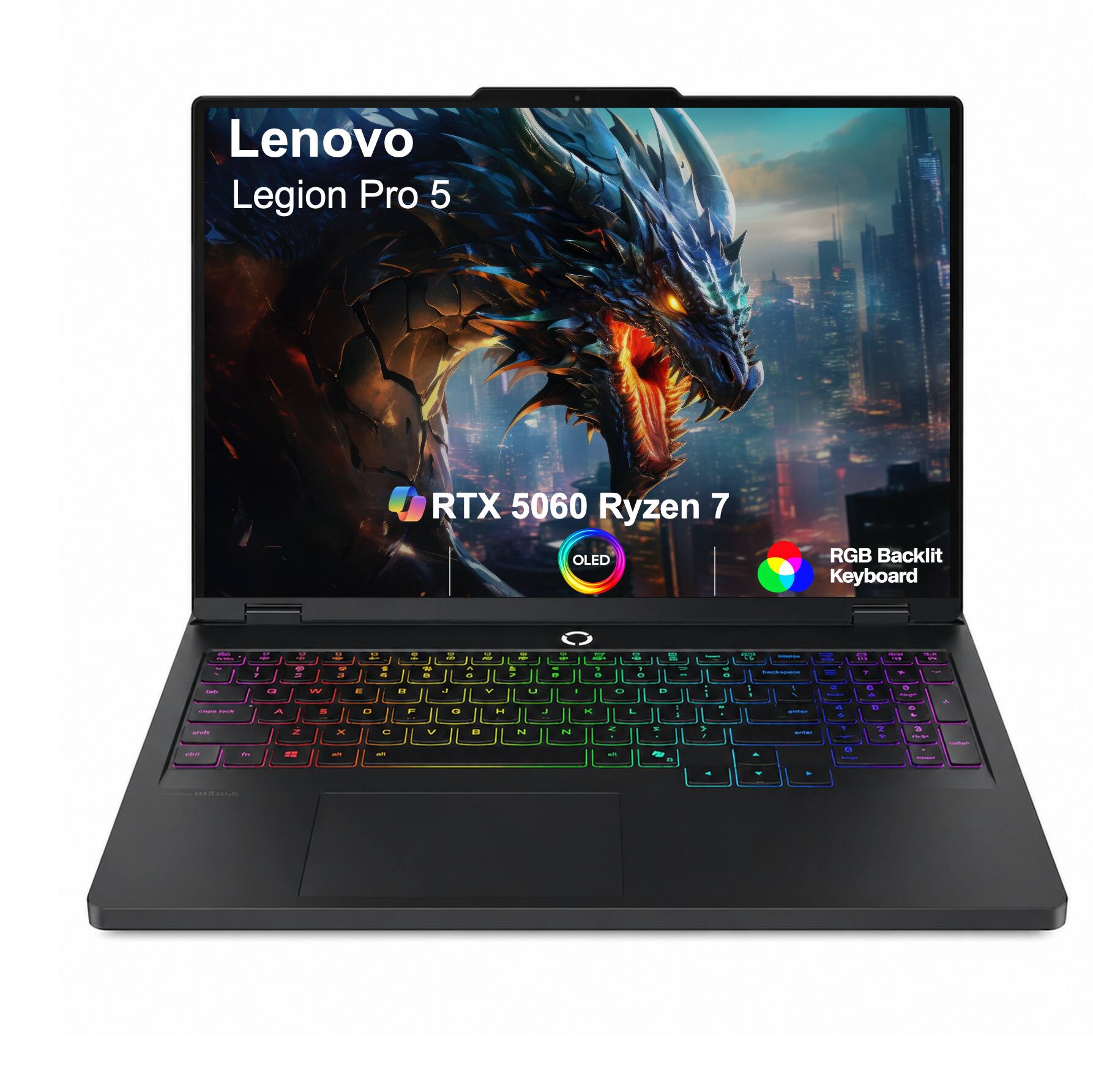 Lenovo Legion Pro 5 RTX 5060 Ryzen 7 OLED RGB Backlit Keyboard