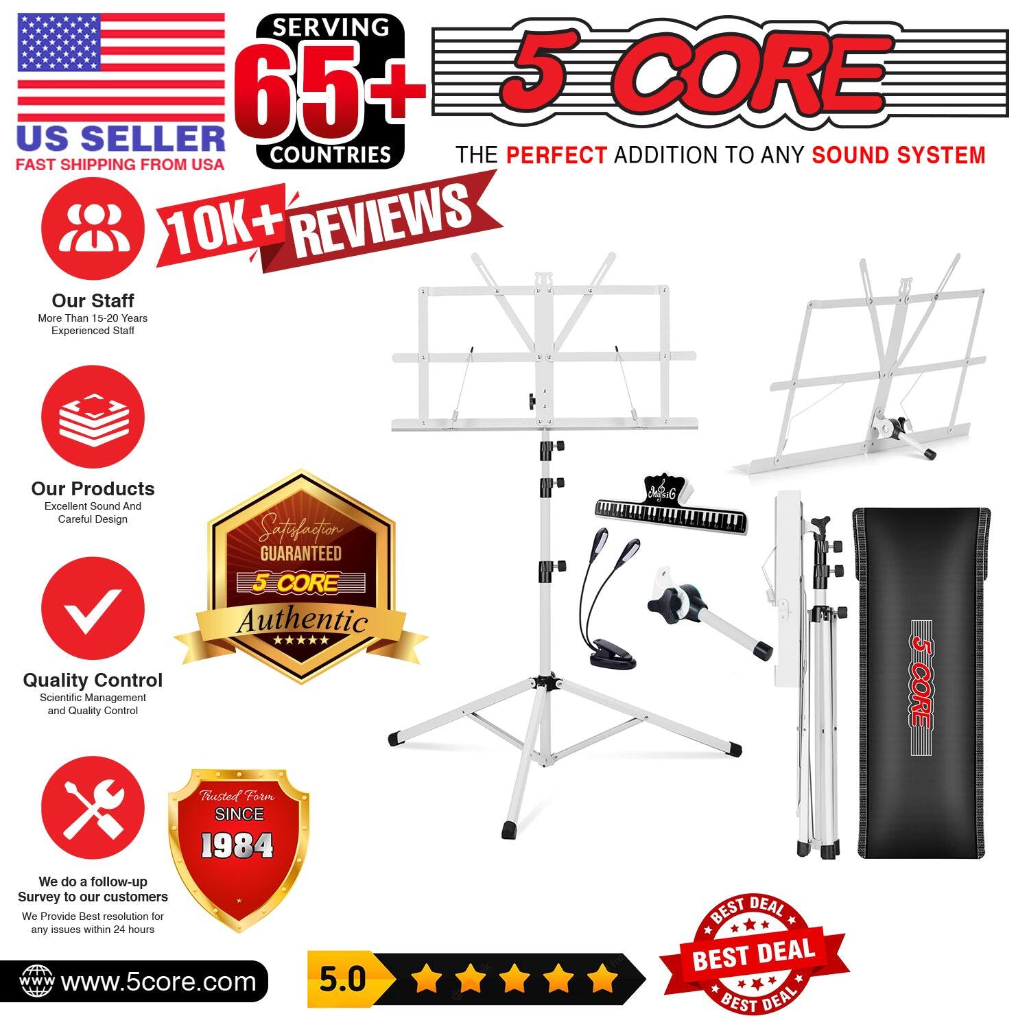 **5 CORE**

**SERVING 65+ COUNTRIES**  
**THE PERFECT ADDITION TO ANY SOUND SYSTEM**

**US SELLER**  
**FAST SHIPPING FROM USA**

**10K+ REVIEWS**

**Our Staff**  
More Than 15-20 Years Experienced Staff

**Our Products**  
Excellent Sound And Careful Design

**Quality Control**  
Scientific Management and Quality Control

**Satisfaction GUARANTEED**  
**5 CORE**  
**Authentic**

**We do a follow-up Survey to our customers**  
**We Provide Best resolution for any issues within 24 hours**

**Trusted Form SINCE 1984**

**www.5core.com**

**5.0**

**BEST DEAL**  
**BEST DEAL**  
**BEST DEAL**