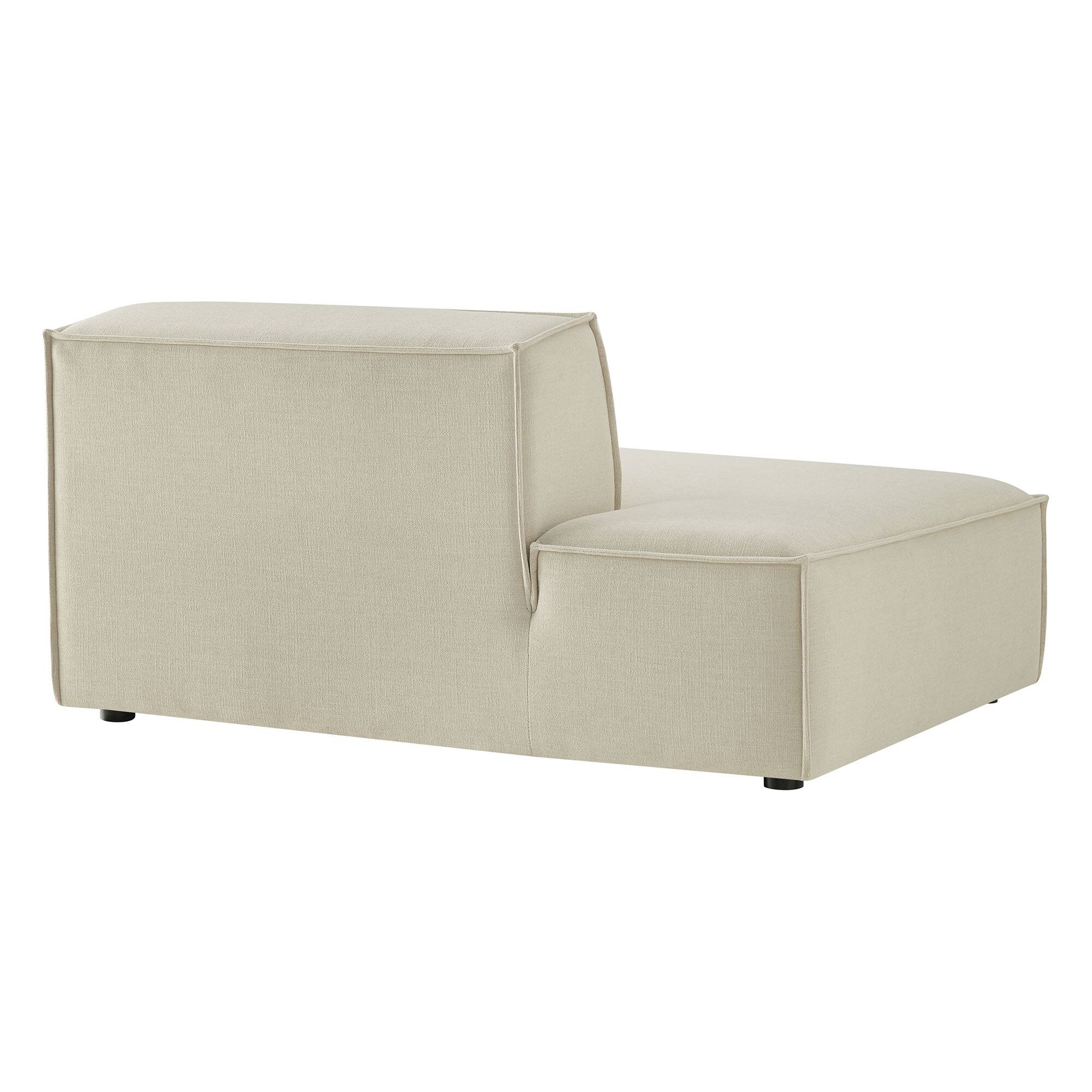 Alt View 5. Modway - Restore Performance Fabric Upholstered Left-Facing Armless Modular Chaise by Modway - Ecru.