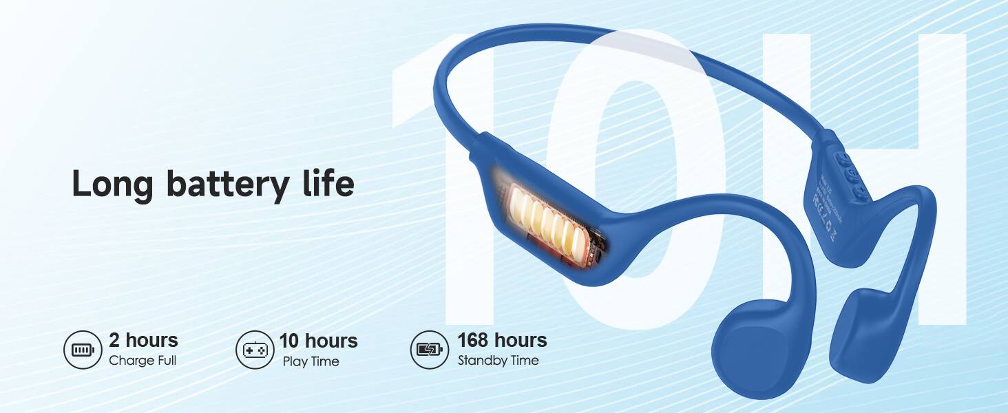 Long battery life

2 hours Charge Full

10 hours Play Time

168 hours Standby Time