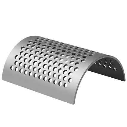 Front. VEVOR - Screen Mesh for Plastic Shredder, High-Quality Steel Durable Mesh, 0.315 in/8 mm High-Precision Aperture Screen - Silver.