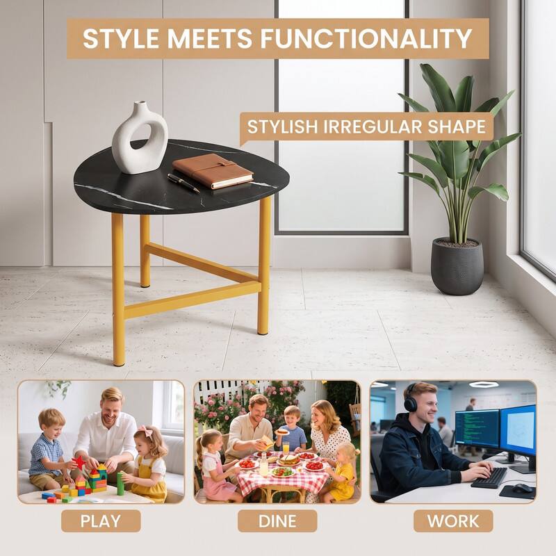 STYLE MEETS FUNCTIONALITY  
STYLISH IRREGULAR SHAPE  
PLAY  
DINE  
WORK