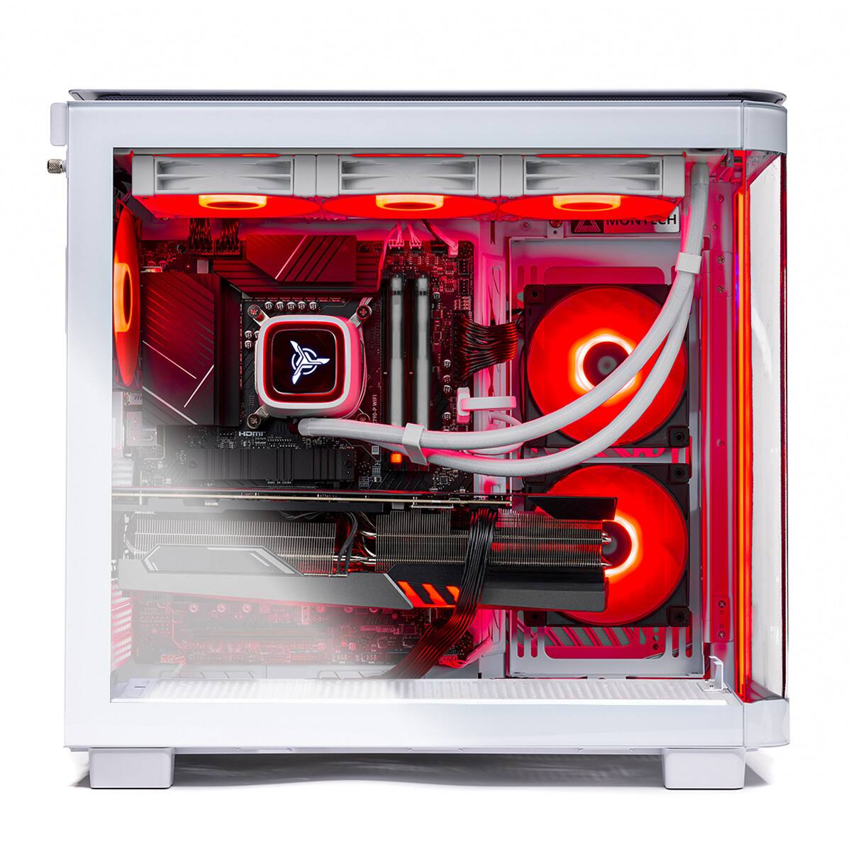 Back. Skytech Gaming - KING95 Gaming Desktop PC - AMD Ryzen 7 9700X - 16GB Memory - NVIDIA GeForce RTX 5060 Ti 16GB - 1TB NVMe SSD - White.