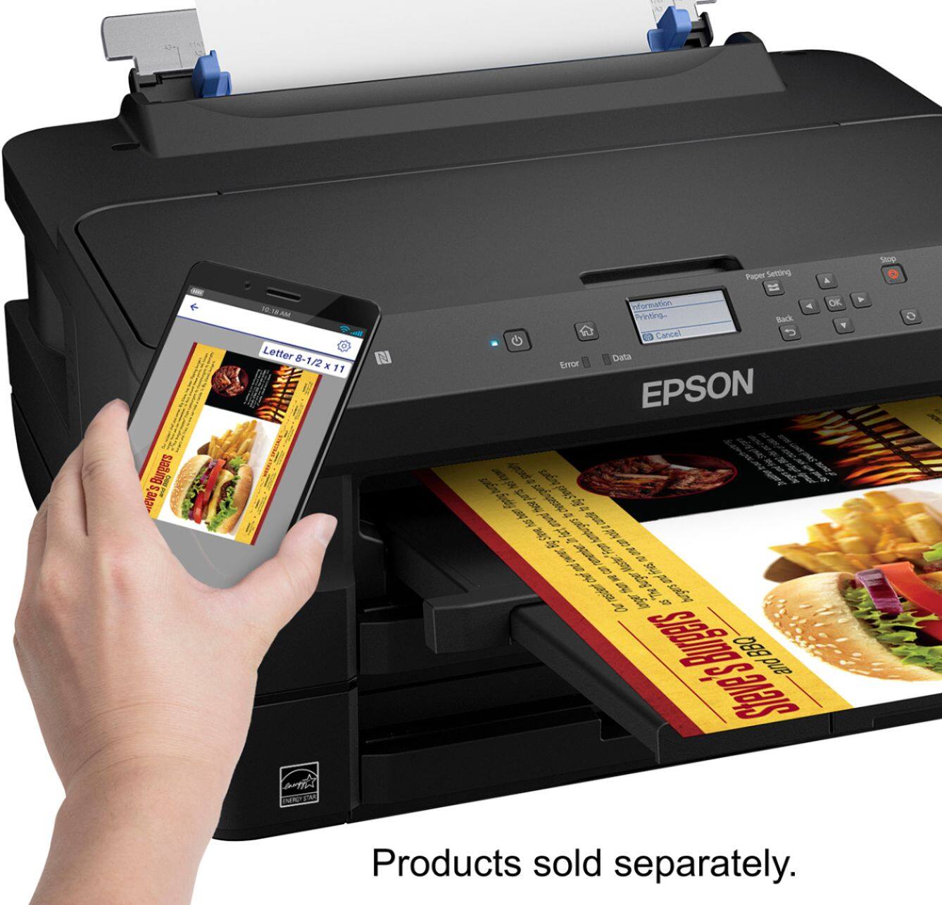 Alt View 11. Epson - WorkForce WF-7210 Wireless All-In-One Inkjet Printer - Black.