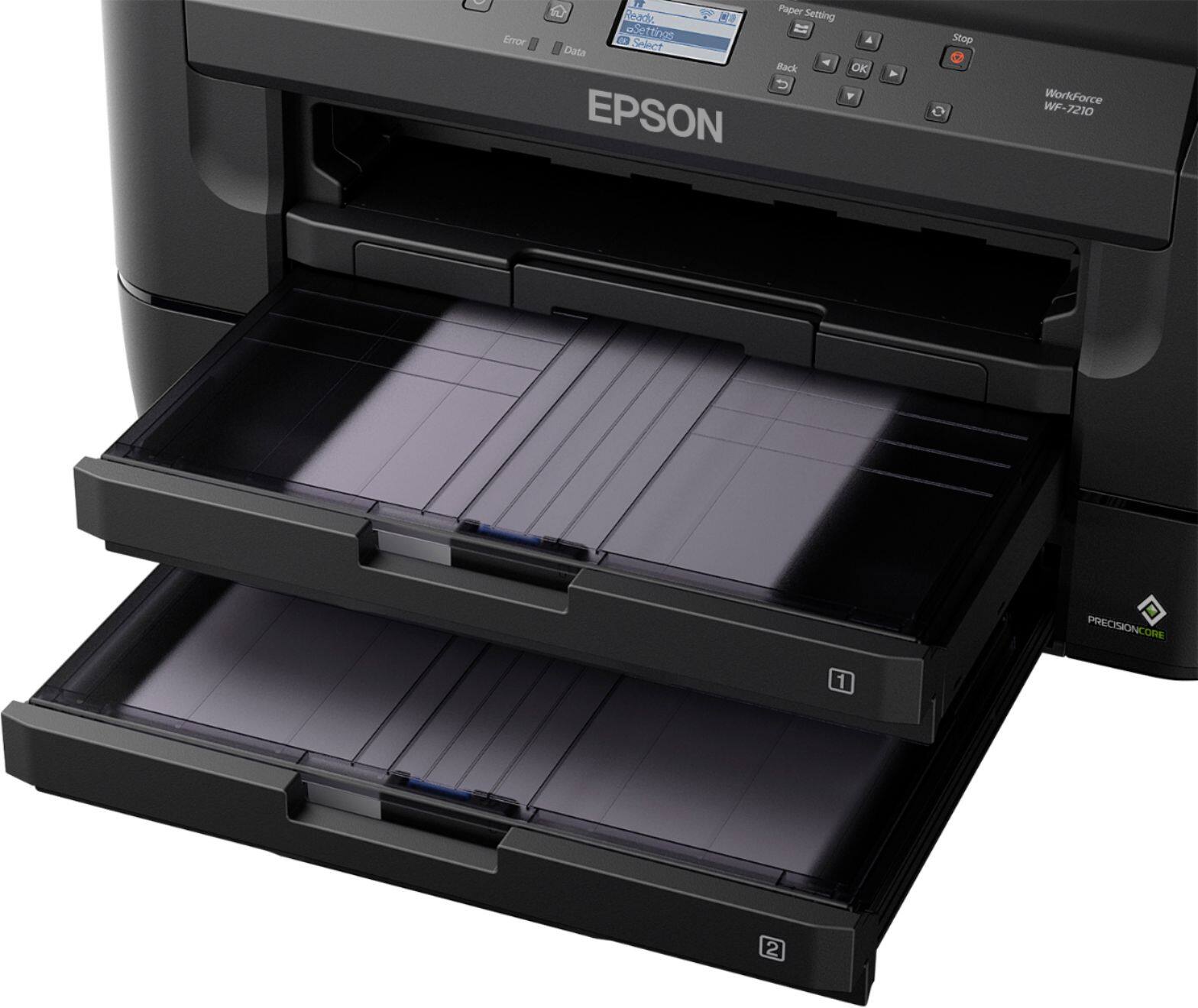 Alt View 12. Epson - WorkForce WF-7210 Wireless All-In-One Inkjet Printer - Black.