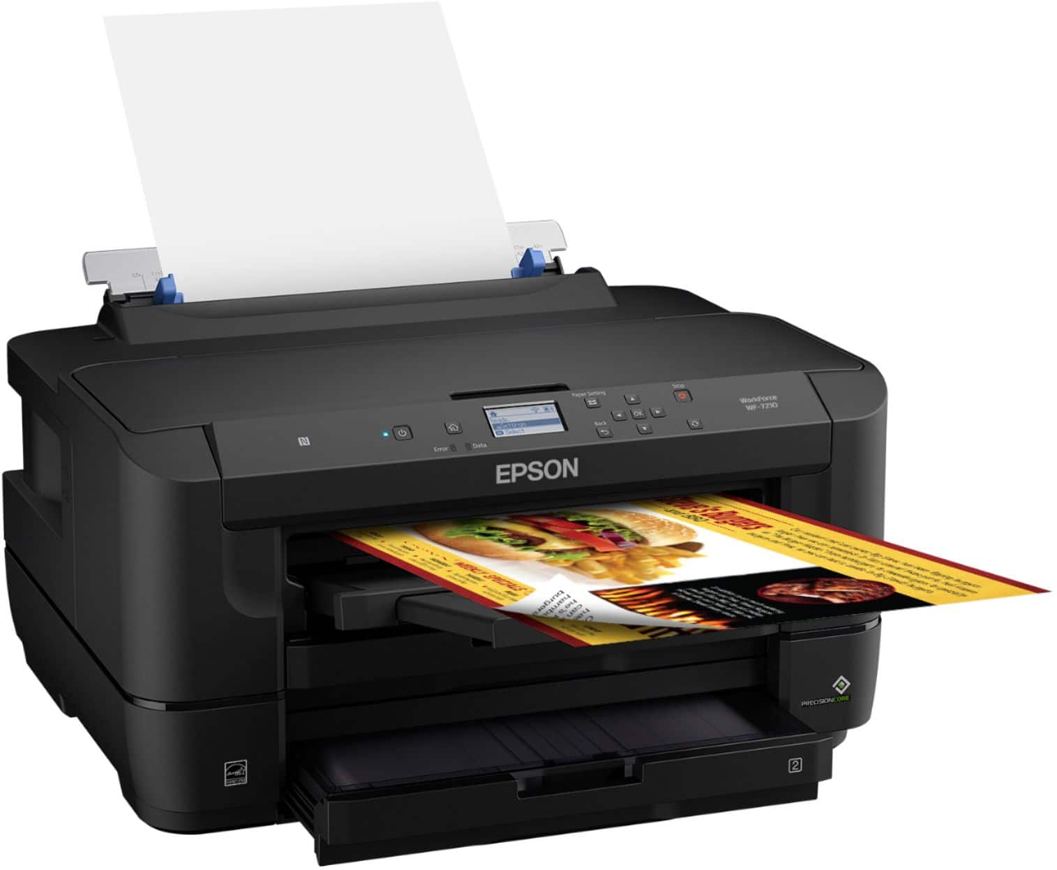 Alt View 17. Epson - WorkForce WF-7210 Wireless All-In-One Inkjet Printer - Black.