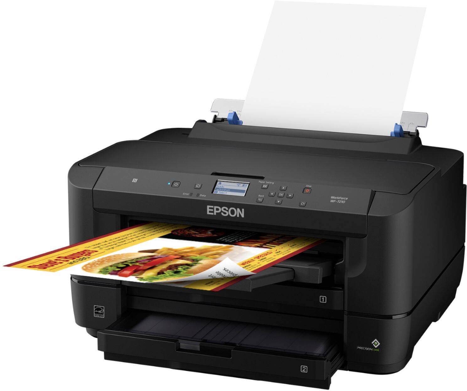 Left. Epson - WorkForce WF-7210 Wireless All-In-One Inkjet Printer - Black.