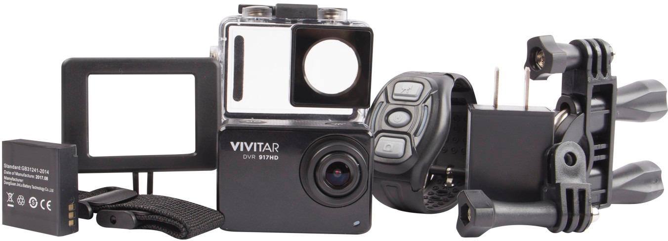 Alt View 14. Vivitar - 4K Action Camera with Remote - Black.