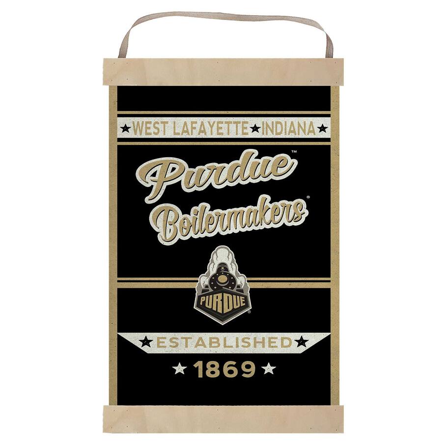 Anner Sign Jardine Purdue Boilermakers Faux Rust Banner Sign Black - Best Buy