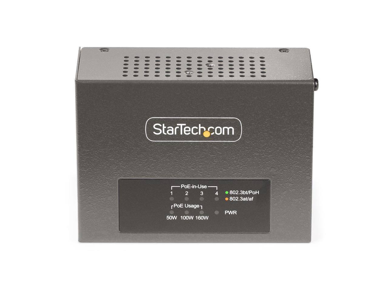 StarTech.com PoE-in-Use 1 2 3 4  
PoE Usage  
50W 100W 160W  
802.3bt/PoH  
802.3at/af  
PWR