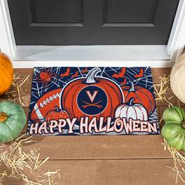 Evergreen Enterprises - Virginia Cavaliers 28" x 16" Happy Halloween Turf Door Mat - Multicolor