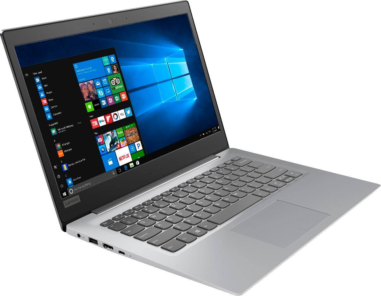 Angle. Lenovo - 14" Laptop - Intel Celeron - 2GB Memory - 32GB eMMC Flash Memory - Mineral Gray.