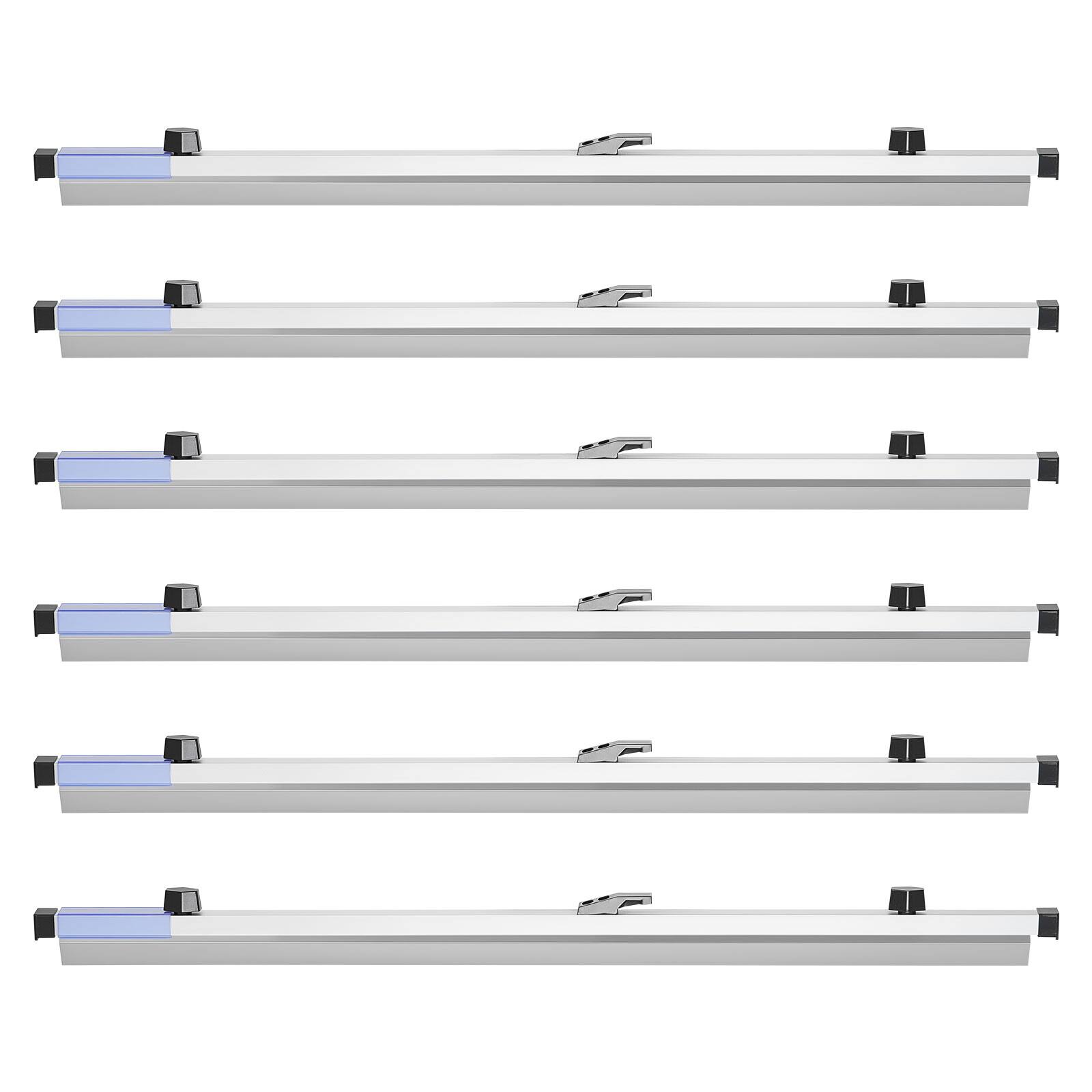 Alt View 5. VEVOR - Blueprint Clamps, 30 Inches, Blueprint Hanging Clips Binding Strips, Aluminum Construction, Large Document Storage - Silver.