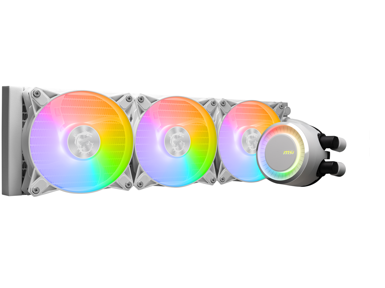 Alt View 7. MSI - MSI MAG CoreLiquid E360 White - 360mm AIO ARGB Cooler - Triple 120mm Fans - LGA/AM5 - White.