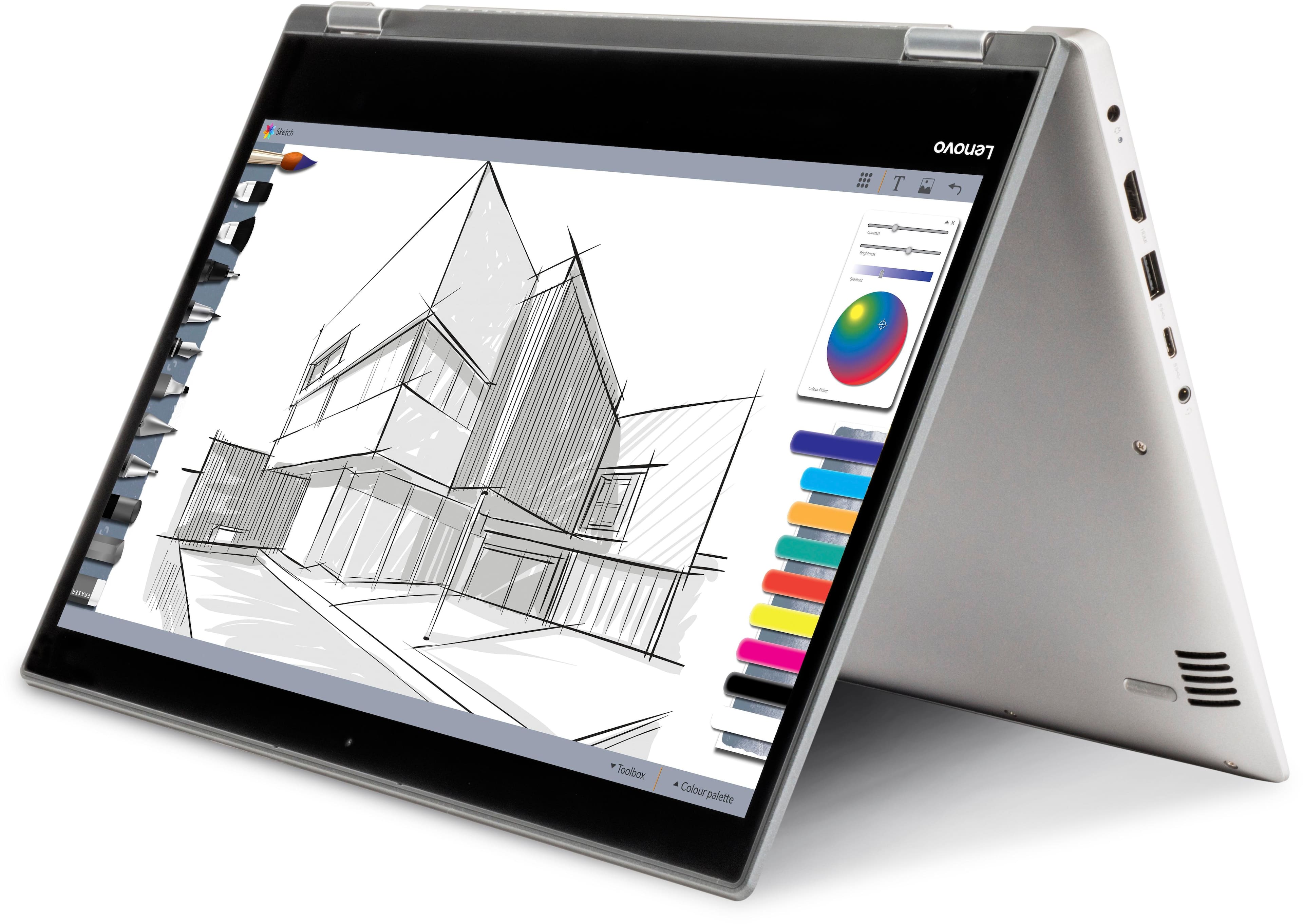 Alt View 3. Lenovo - 14" Touch-Screen Laptop - Intel Pentium - 4GB Memory - 500GB Hard Drive.