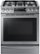 Front. Samsung - 5.8 Cu. Ft. Self-Cleaning Slide-In Gas Convection Range - Stainless Steel.