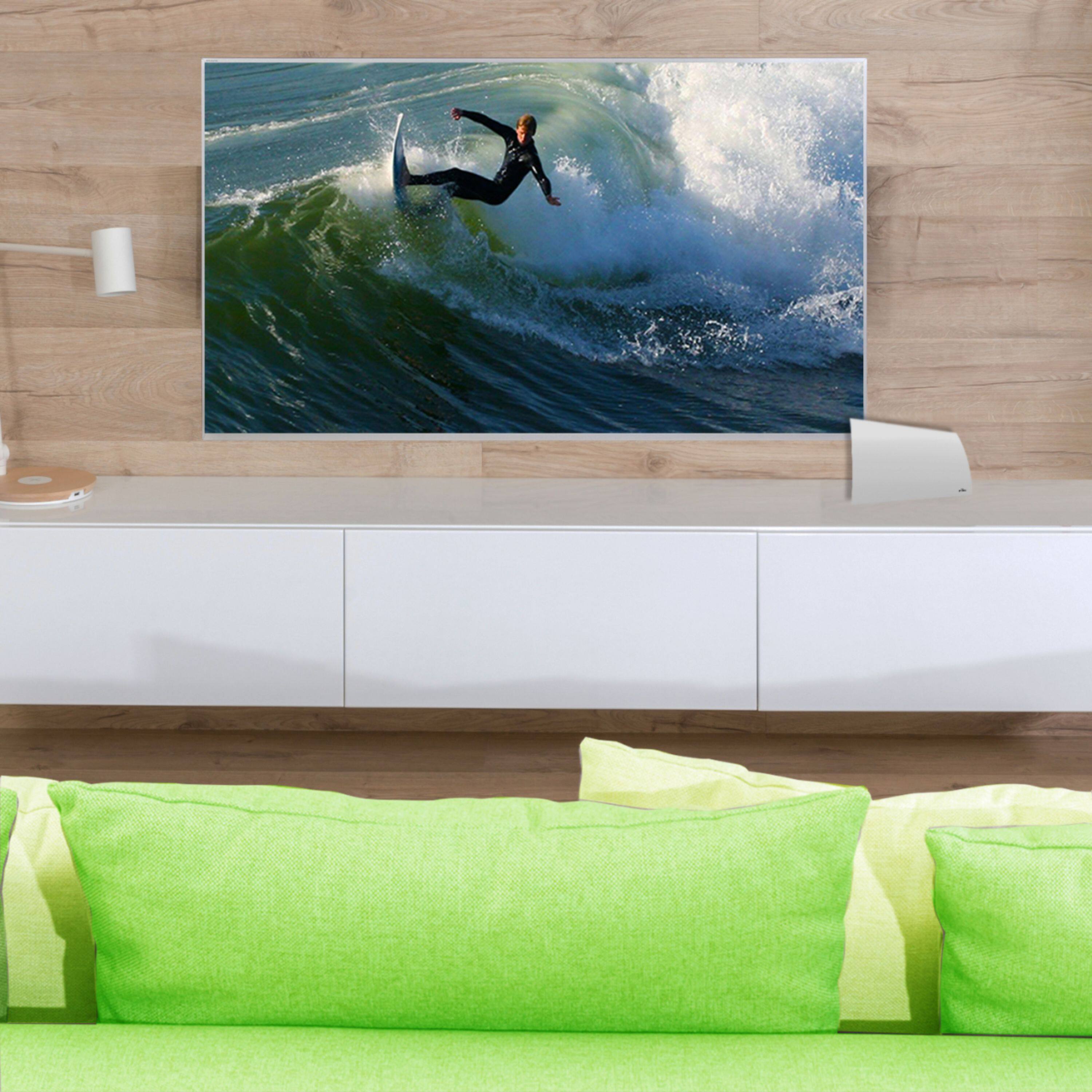 Alt View 11. Mohu - Arc Indoor Curved HDTV Antenna 40-Mile Range - White.