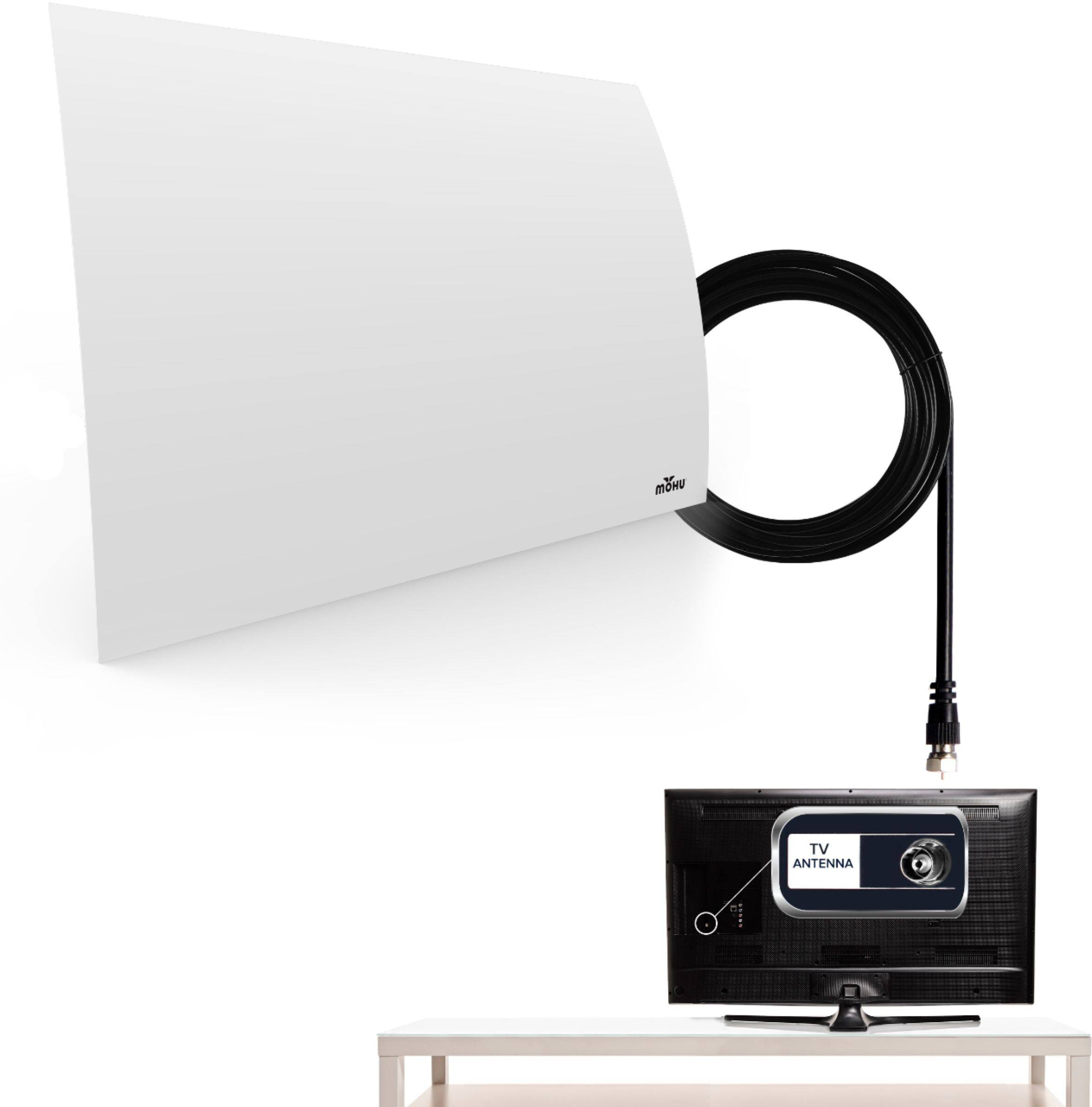 Alt View 15. Mohu - Arc Indoor Curved HDTV Antenna 40-Mile Range - White.