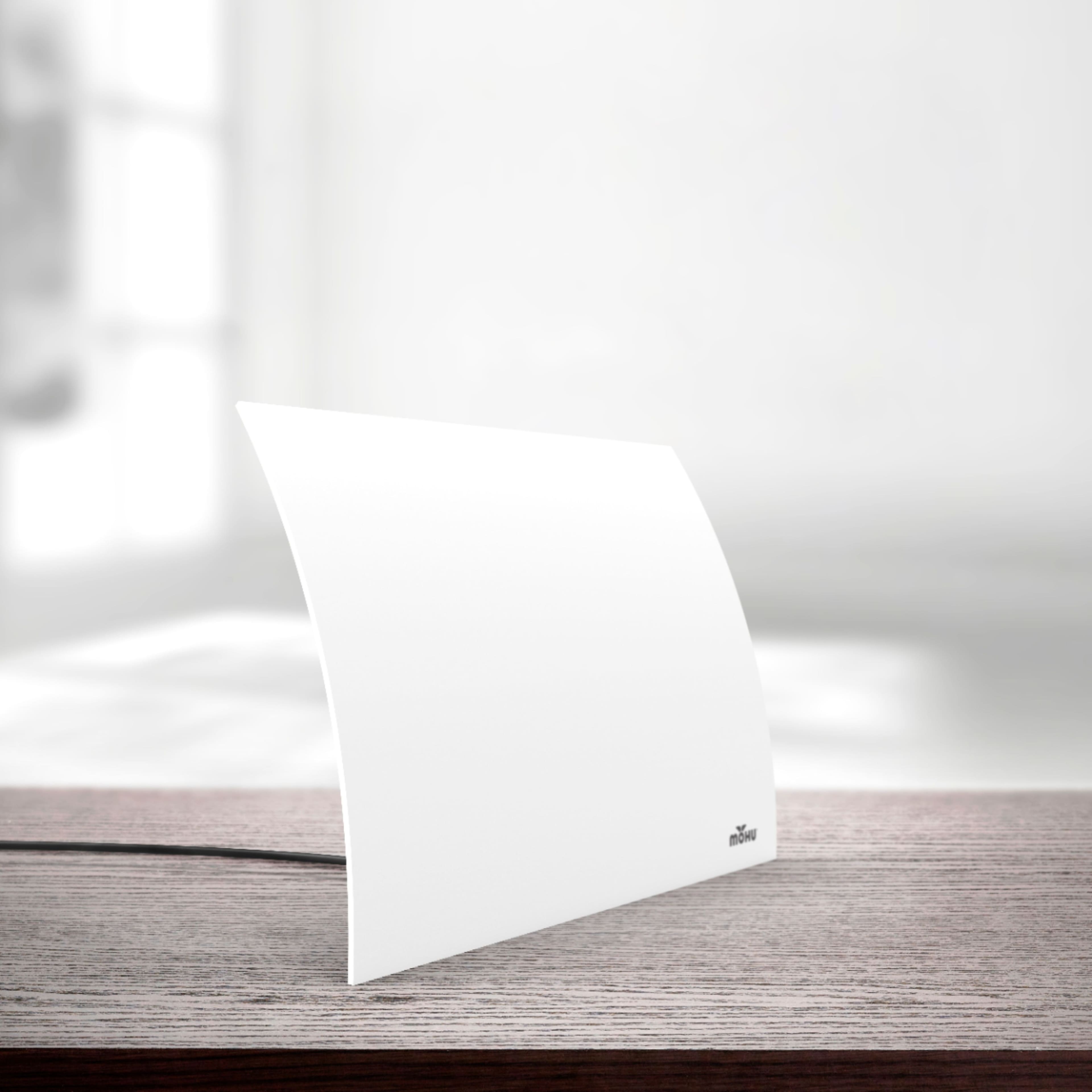 Alt View 17. Mohu - Arc Indoor Curved HDTV Antenna 40-Mile Range - White.